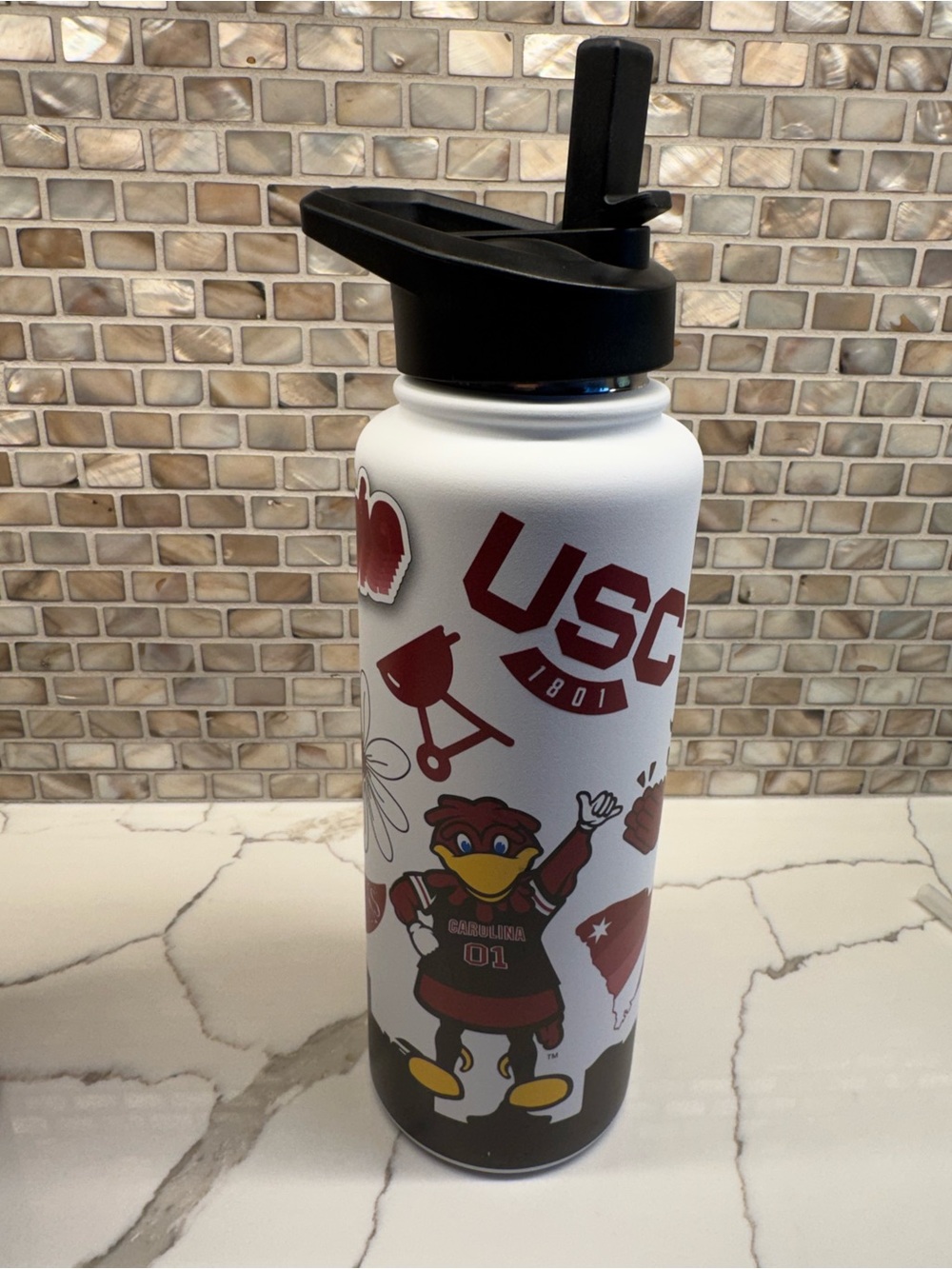 Logo Brands 34 oz University of South Carolina Insulated Sports Water Bottle